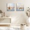 Americanflat Canvas Wall Art Featuring White Sailboats - Set of 2 - Gallery Wrap - Beige, Blue and Grey - Seascape Coastal Wall Art